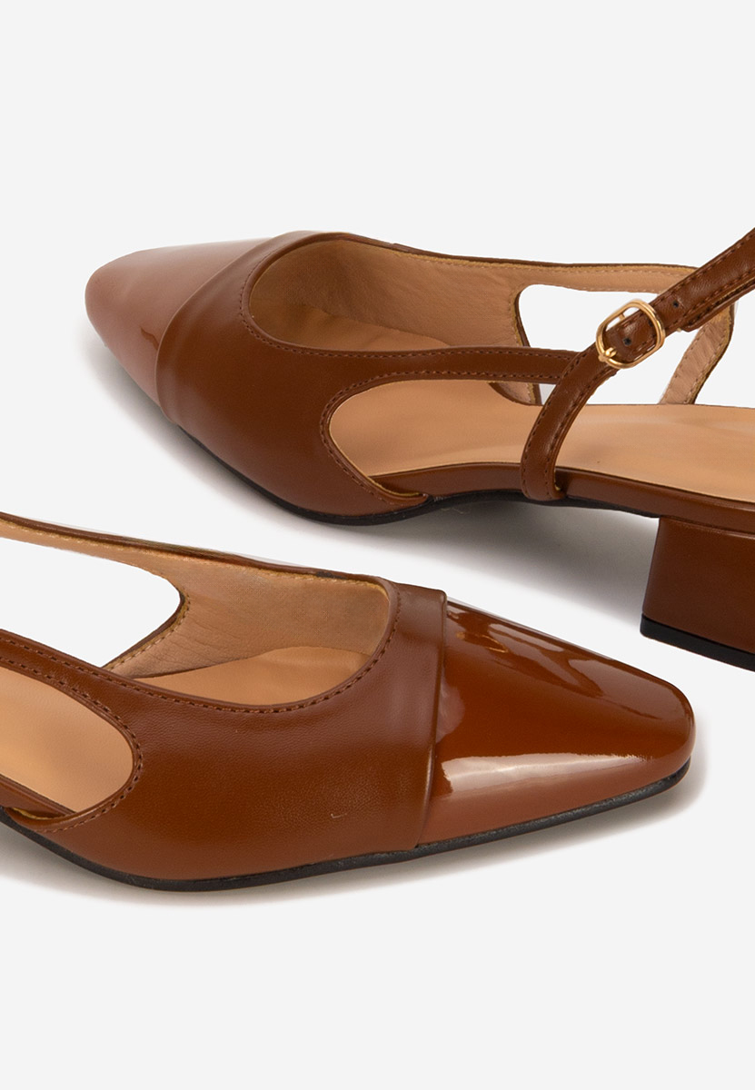 Γόβες slingback Alexonia καφε