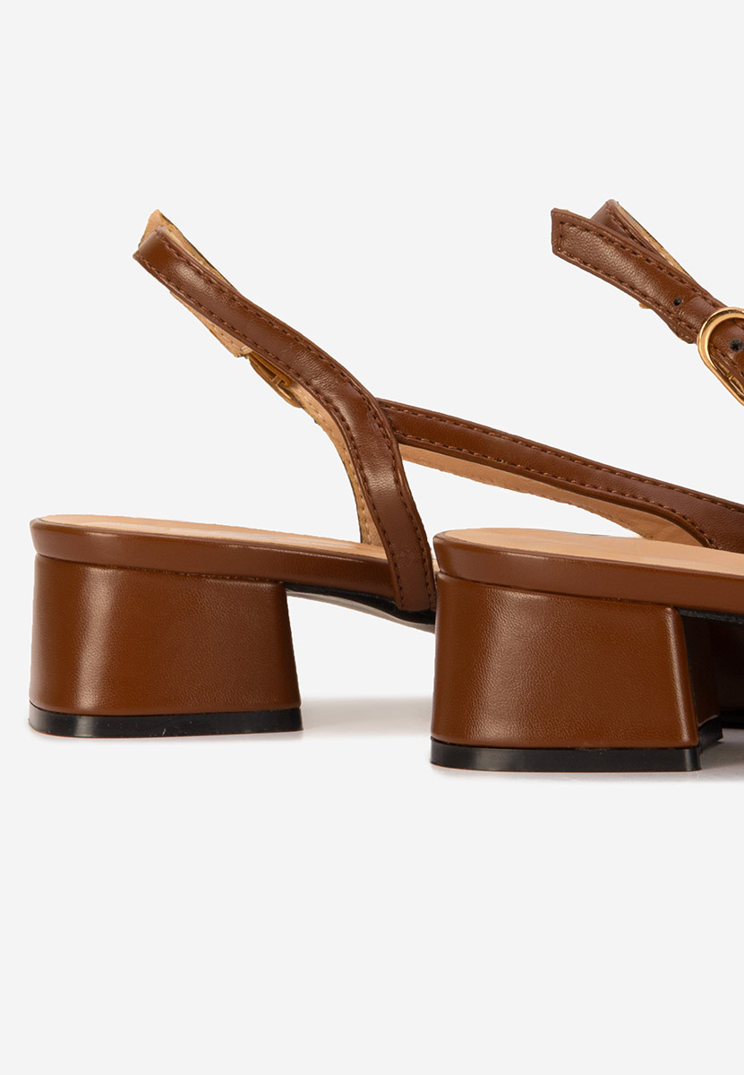 Γόβες slingback Alexonia καφε