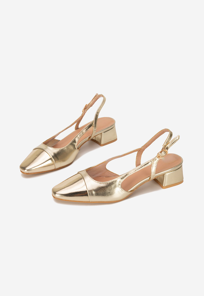 Γόβες slingback Alexonia χρυσο