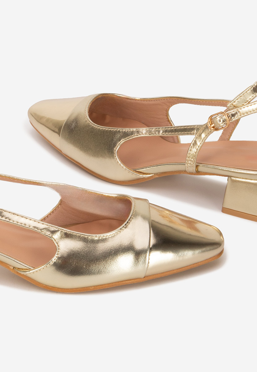 Γόβες slingback Alexonia χρυσο
