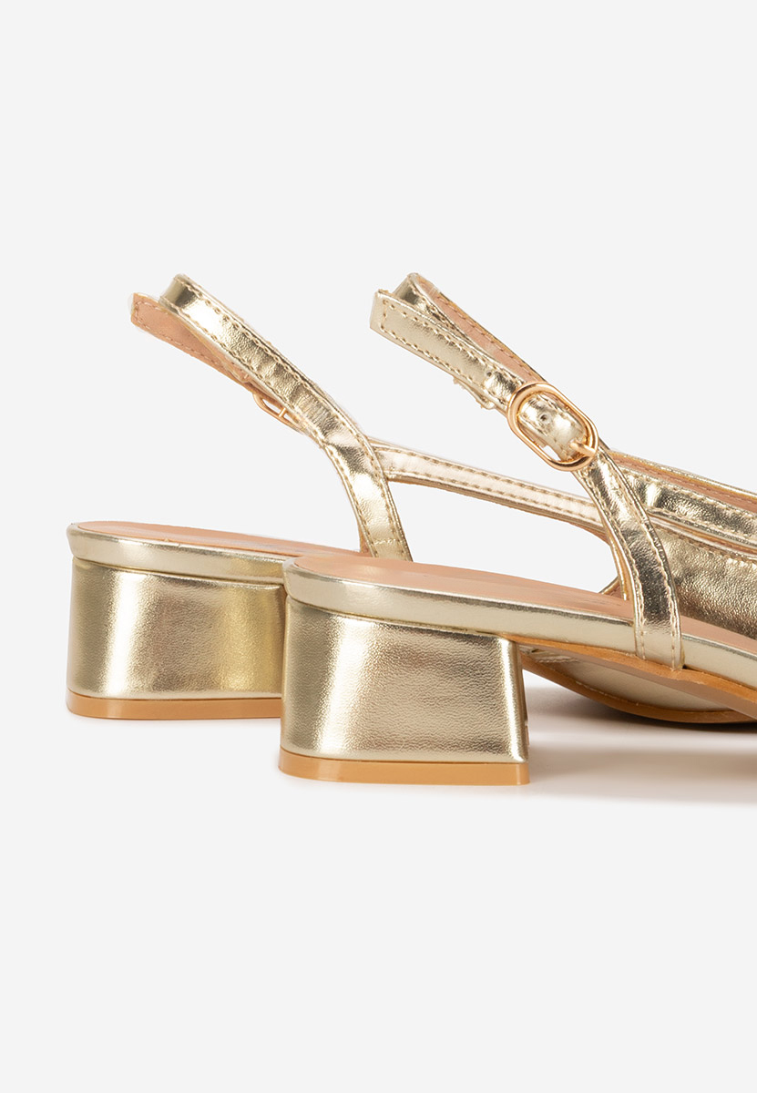 Γόβες slingback Alexonia χρυσο