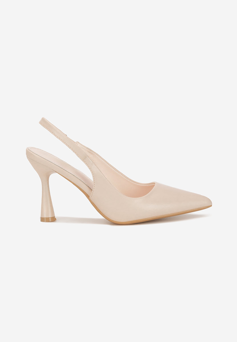 Γόβες slingback Foxara μπεζ