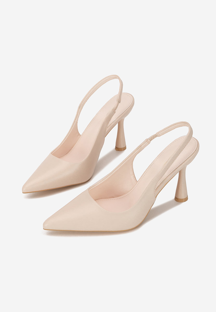 Γόβες slingback Foxara μπεζ
