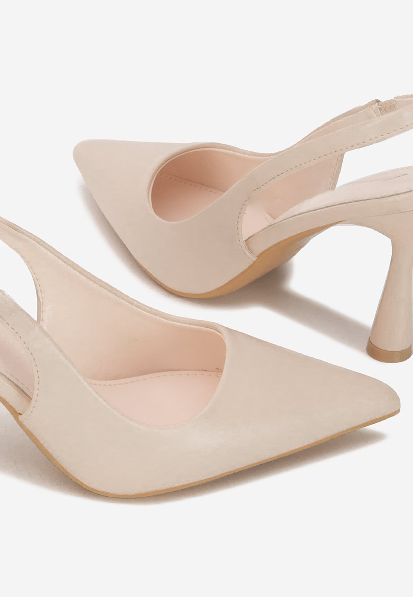 Γόβες slingback Foxara μπεζ