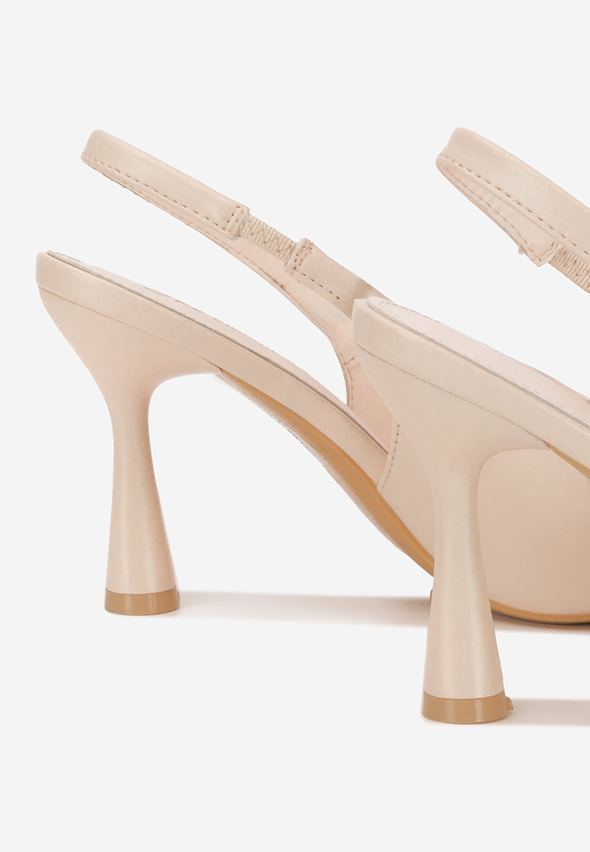 Γόβες slingback Foxara μπεζ