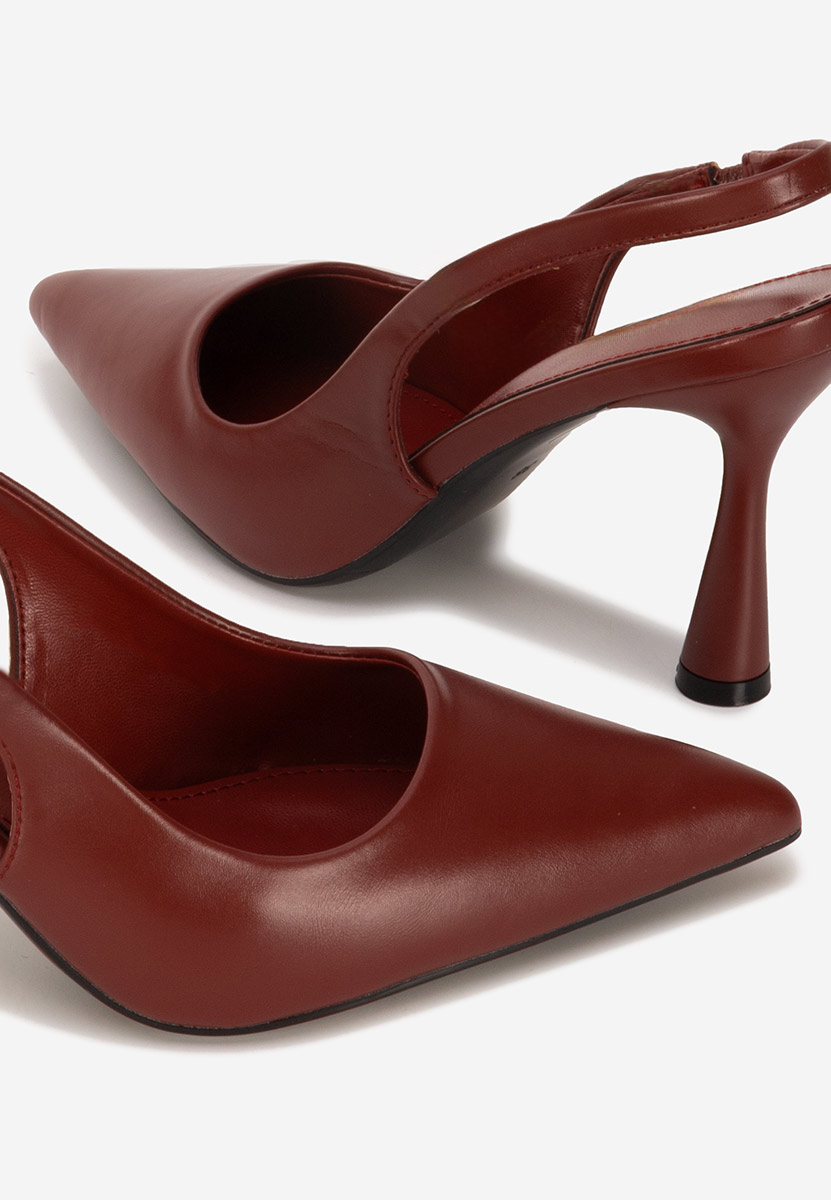 Γόβες slingback Foxara bordo