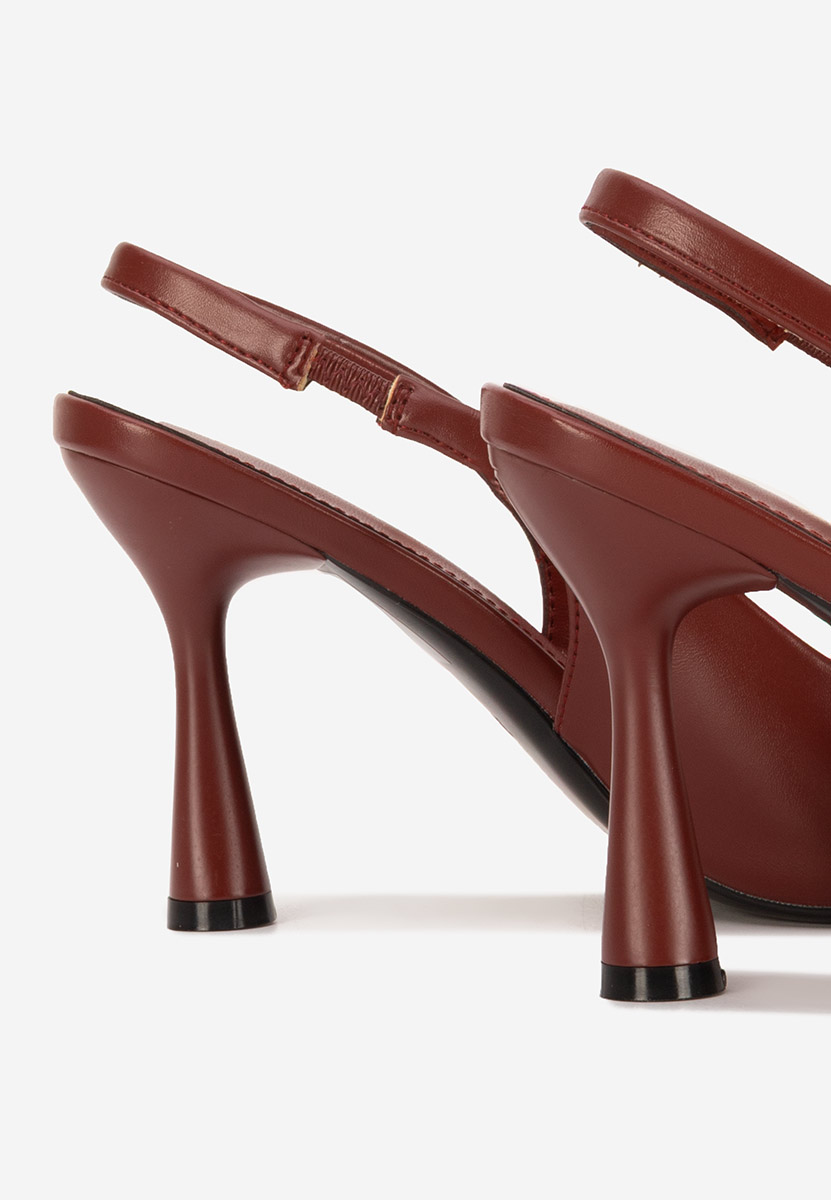 Γόβες slingback Foxara bordo