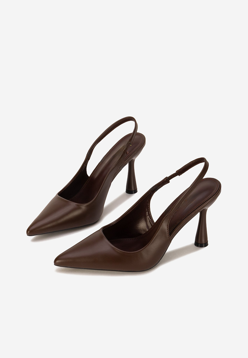 Γόβες slingback Foxara καφε