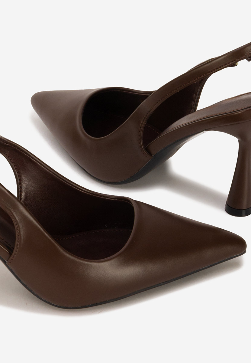 Γόβες slingback Foxara καφε