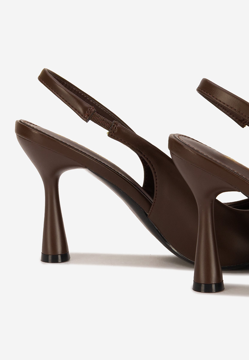 Γόβες slingback Foxara καφε