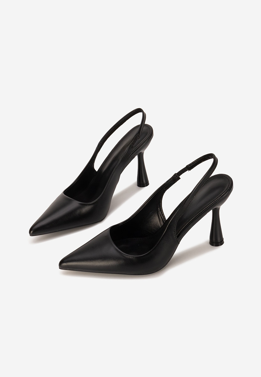 Γόβες slingback Foxara μαύρα
