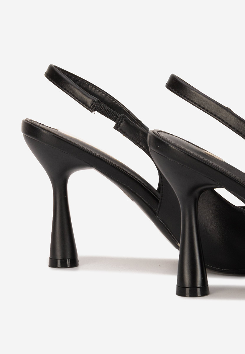 Γόβες slingback Foxara μαύρα