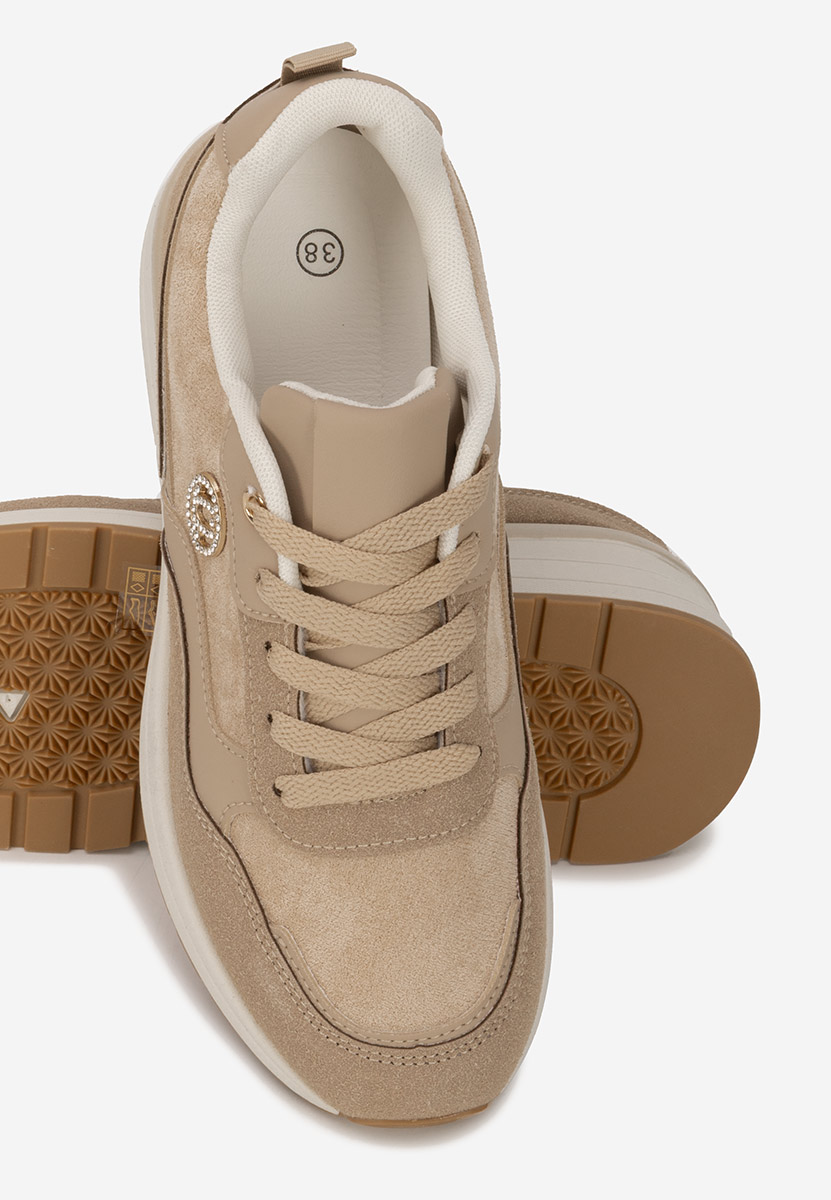 Sneakers με πλατφόρμα Sindya μπεζ