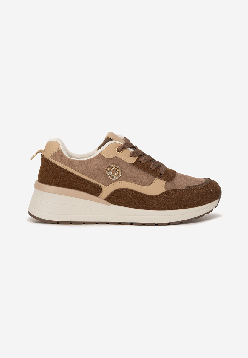 Sneakers με πλατφόρμα Sindya καφε