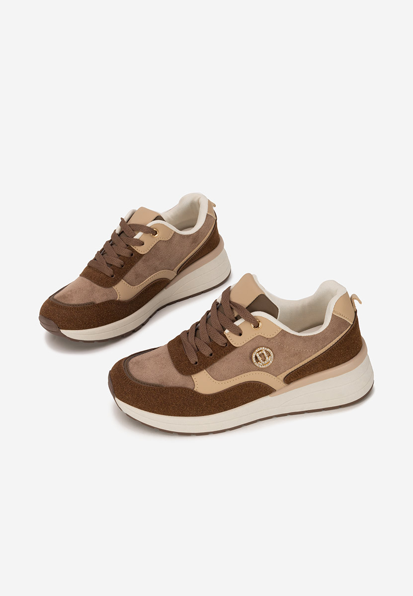 Sneakers με πλατφόρμα Sindya καφε