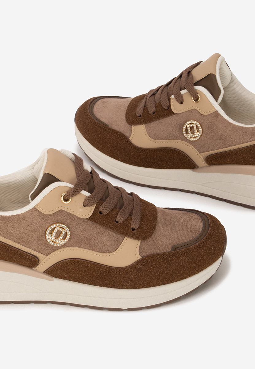 Sneakers με πλατφόρμα Sindya καφε