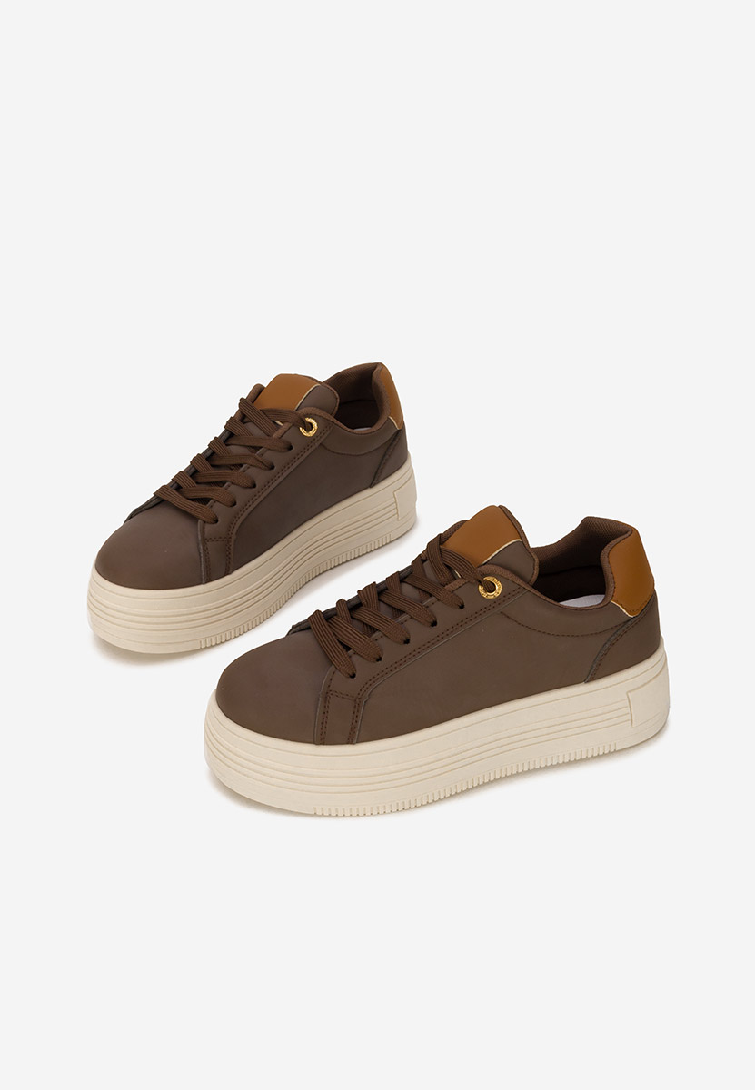 Sneakers με πλατφόρμα Sidoneya καφε