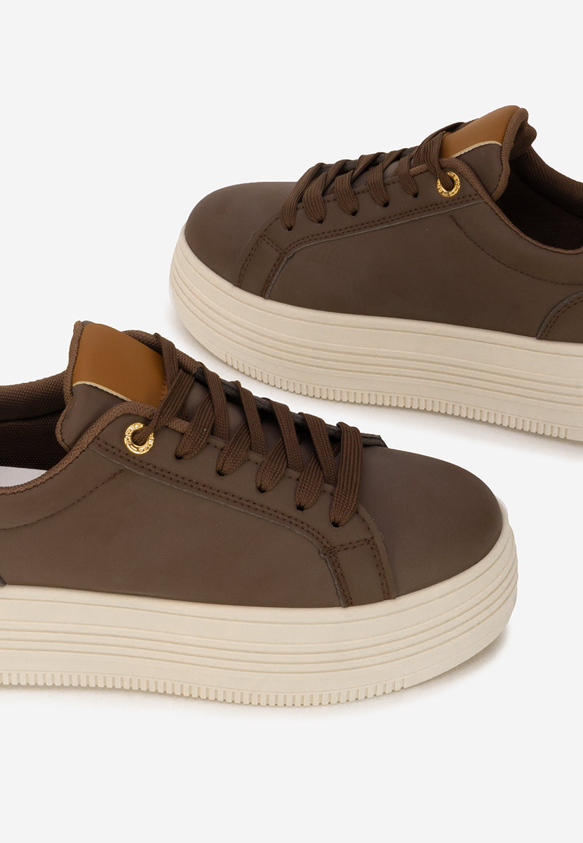 Sneakers με πλατφόρμα Sidoneya καφε