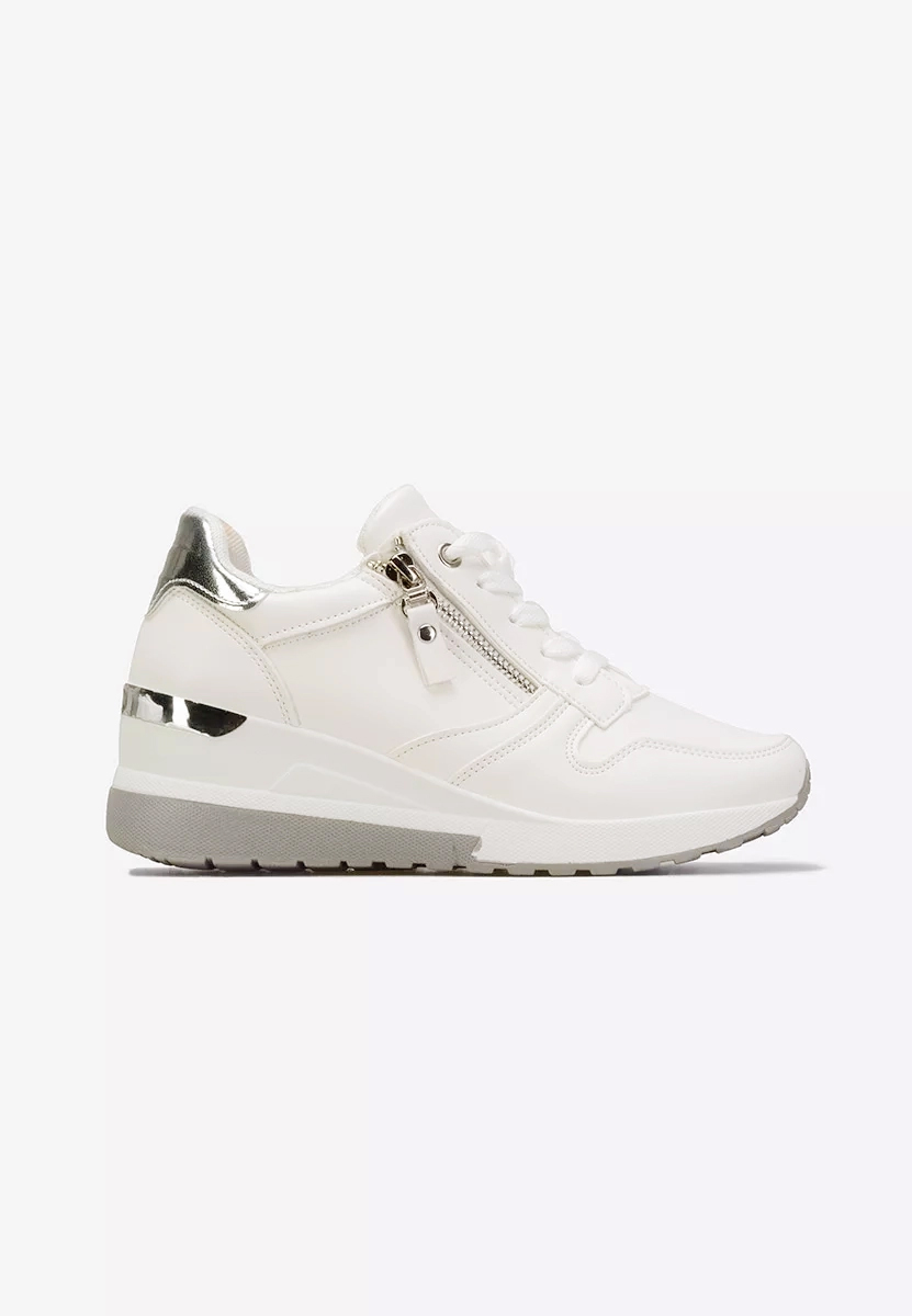 Sneakers με πλατφόρμα Rafina λευκά