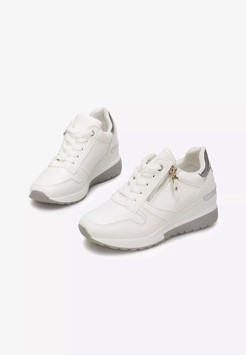 Sneakers με πλατφόρμα Rafina λευκά
