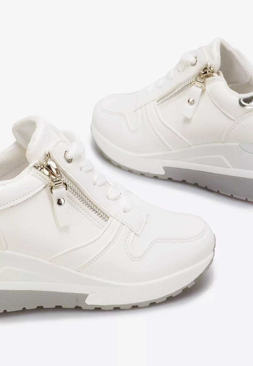 Sneakers με πλατφόρμα Rafina λευκά