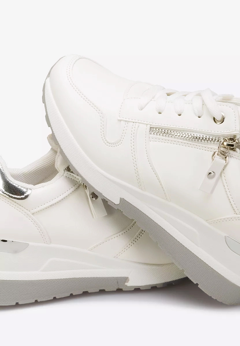 Sneakers με πλατφόρμα Rafina λευκά