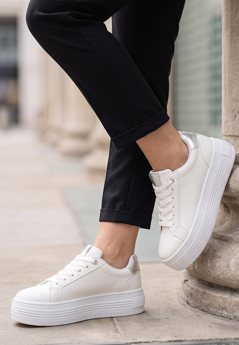Sneakers με πλατφόρμα Sidoneya V2 λευκά