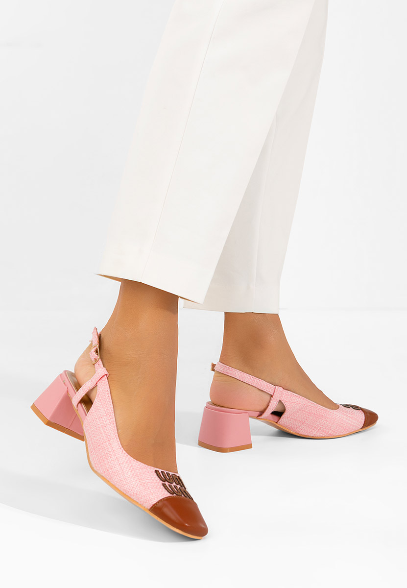 Γόβες slingback Miryam ροζ