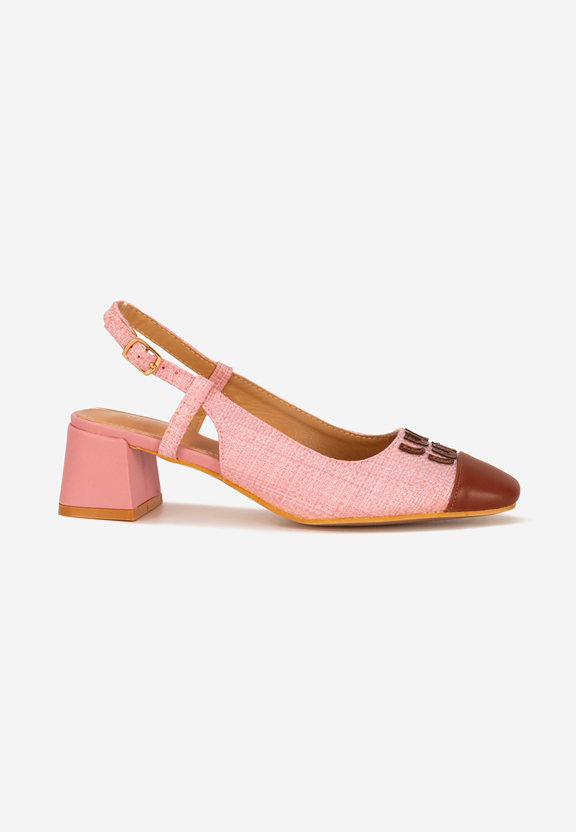 Γόβες slingback Miryam ροζ