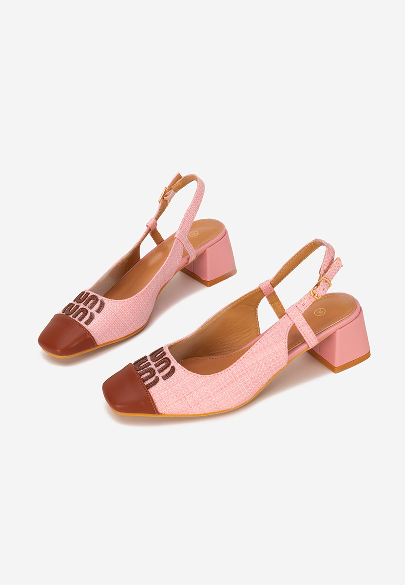 Γόβες slingback Miryam ροζ