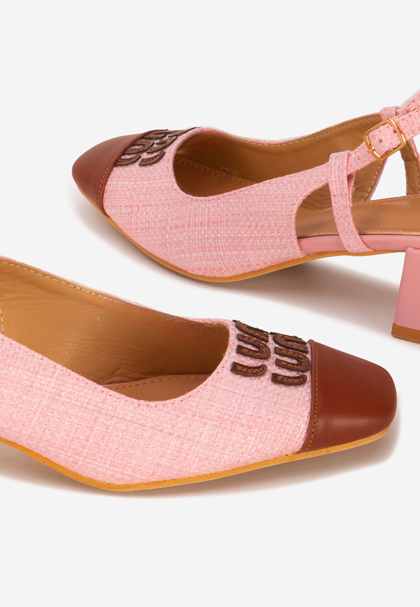 Γόβες slingback Miryam ροζ