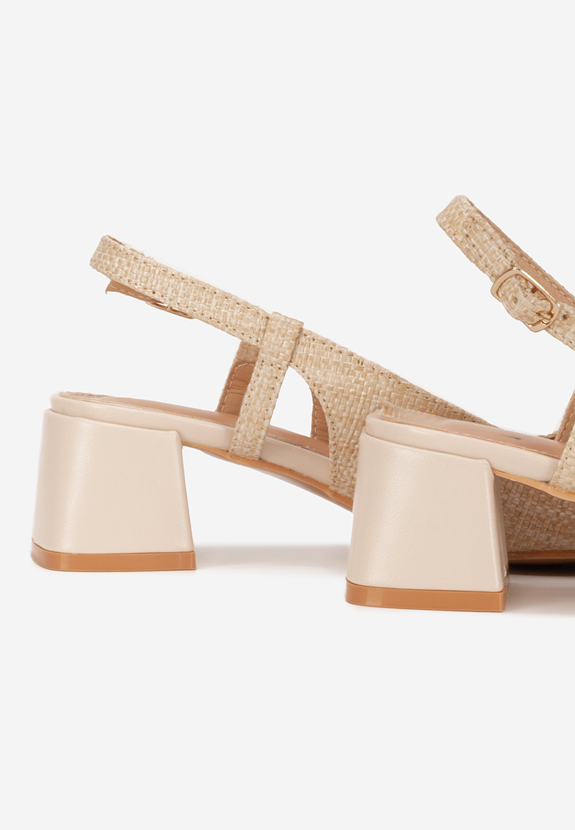 Γόβες slingback Miryam μπεζ