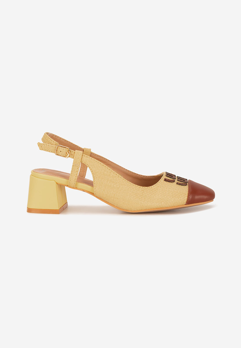 Γόβες slingback Miryam Κιντρινο