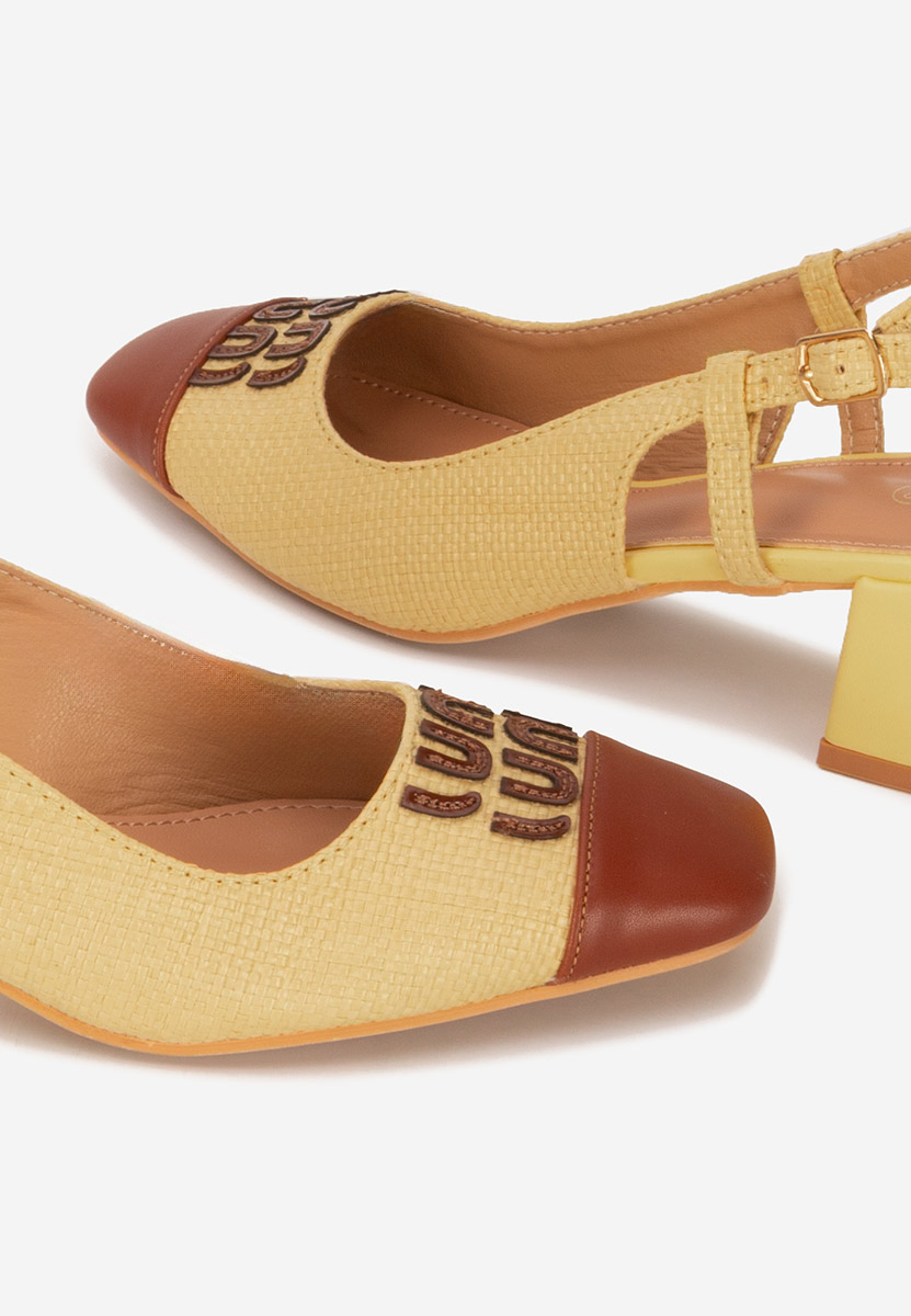 Γόβες slingback Miryam Κιντρινο