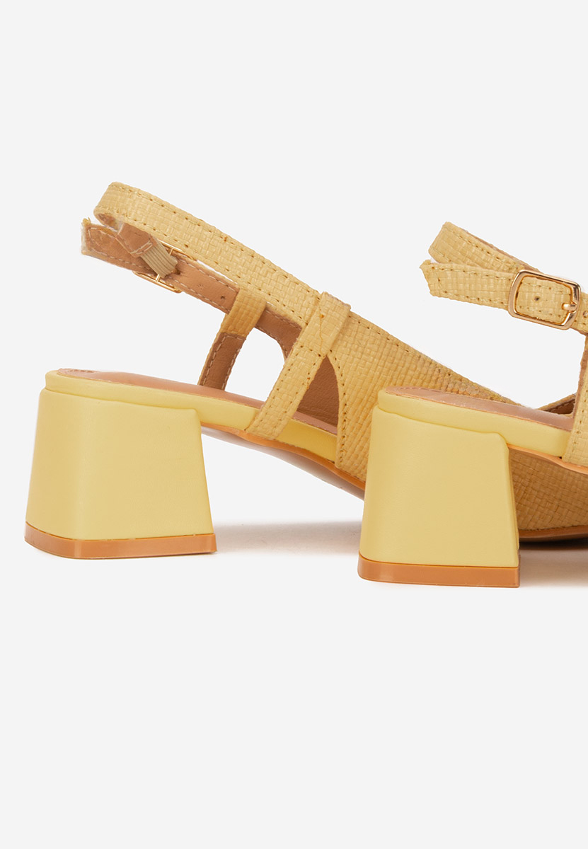 Γόβες slingback Miryam Κιντρινο