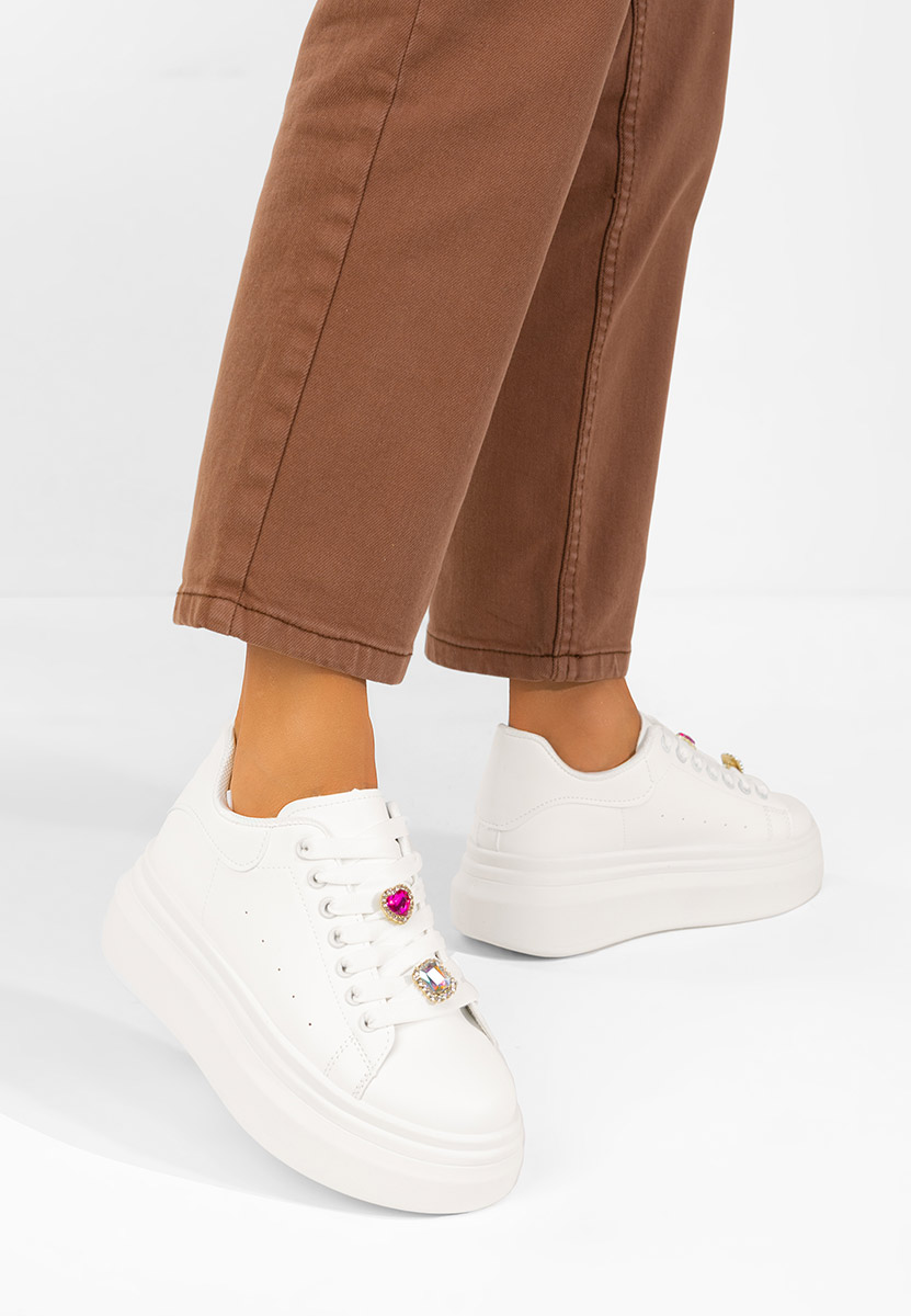 Sneakers με πλατφόρμα Delaina λευκά