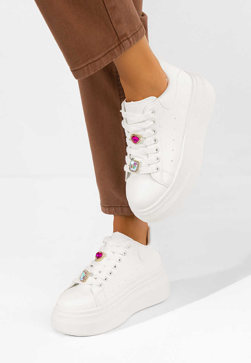 Sneakers με πλατφόρμα Delaina λευκά