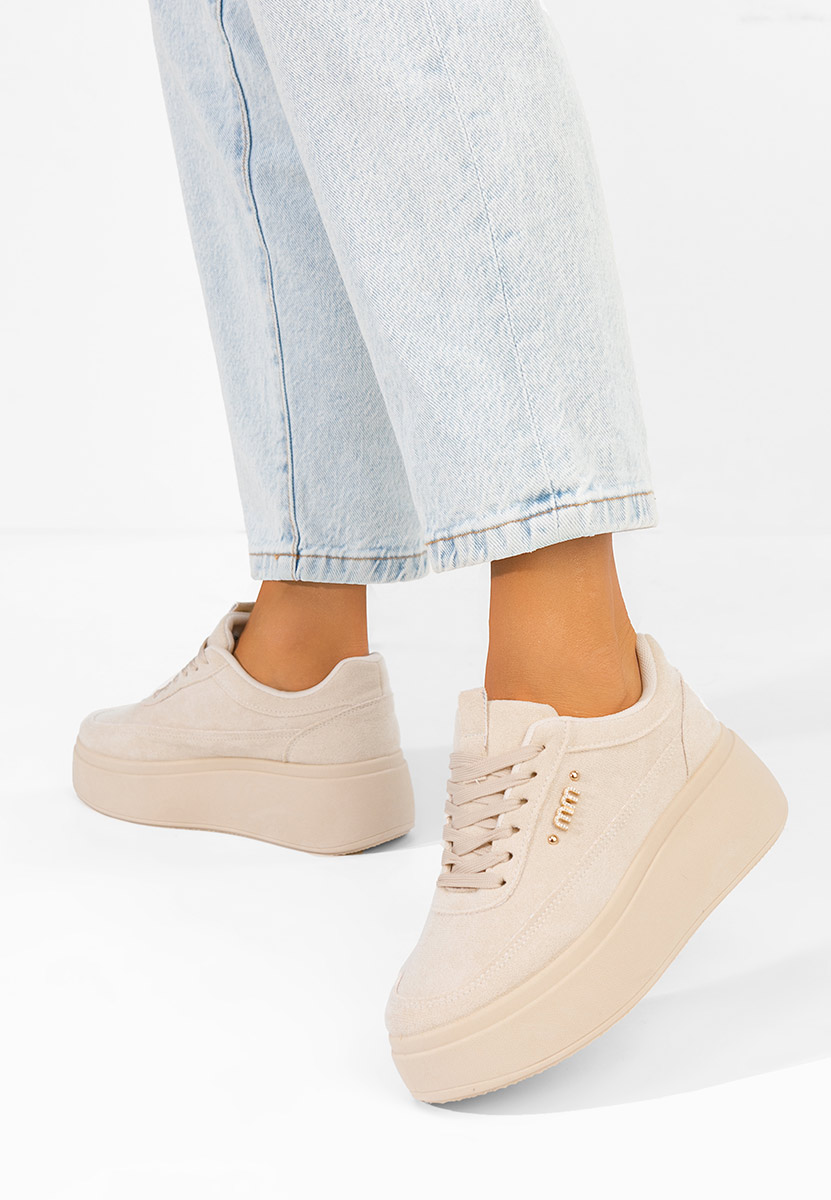 Sneakers με πλατφόρμα Misheya μπεζ