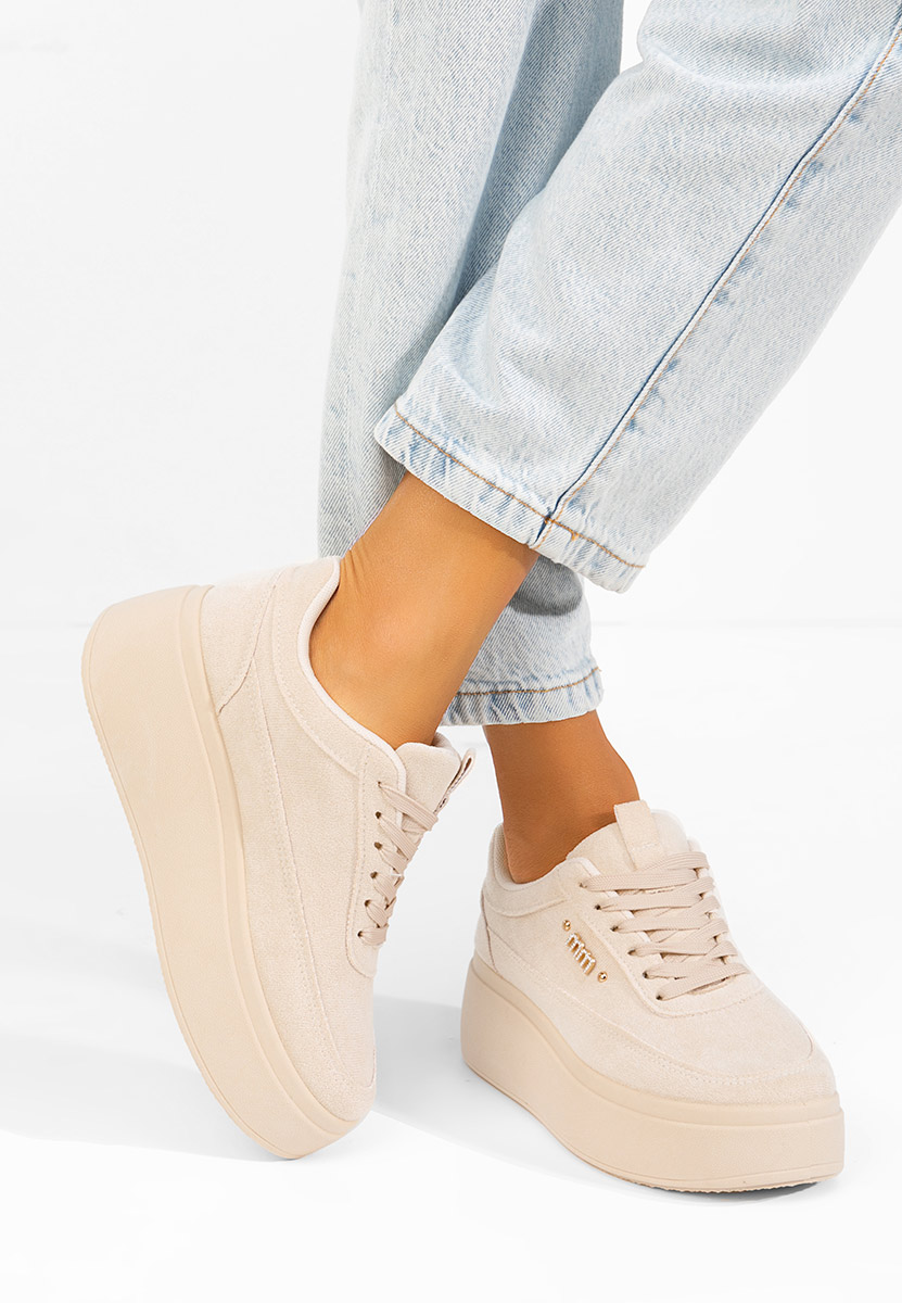 Sneakers με πλατφόρμα Misheya μπεζ
