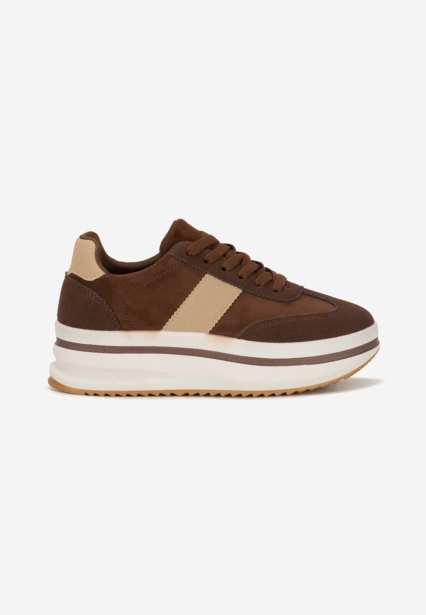 Sneakers με πλατφόρμα Zashia καφε
