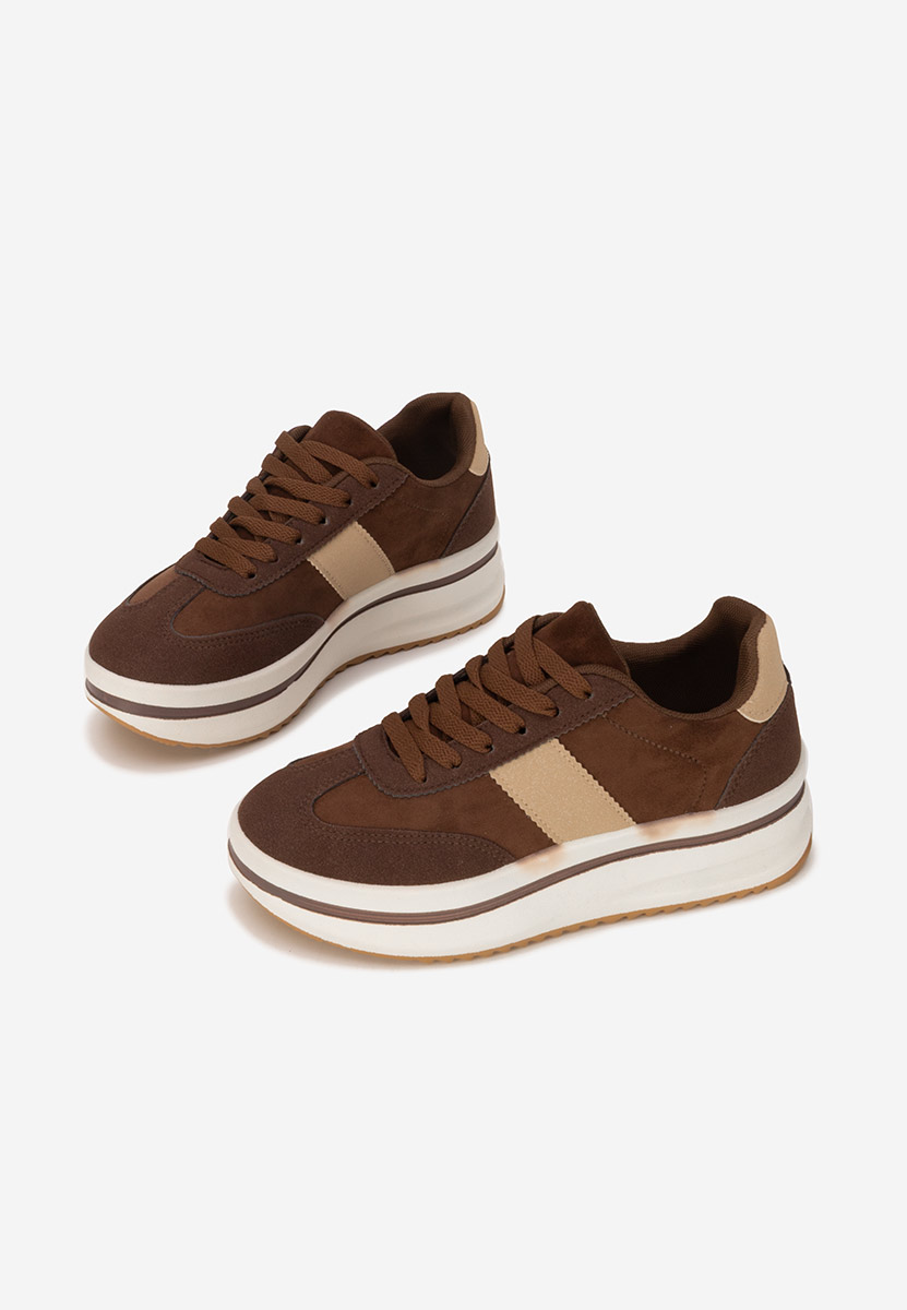 Sneakers με πλατφόρμα Zashia καφε