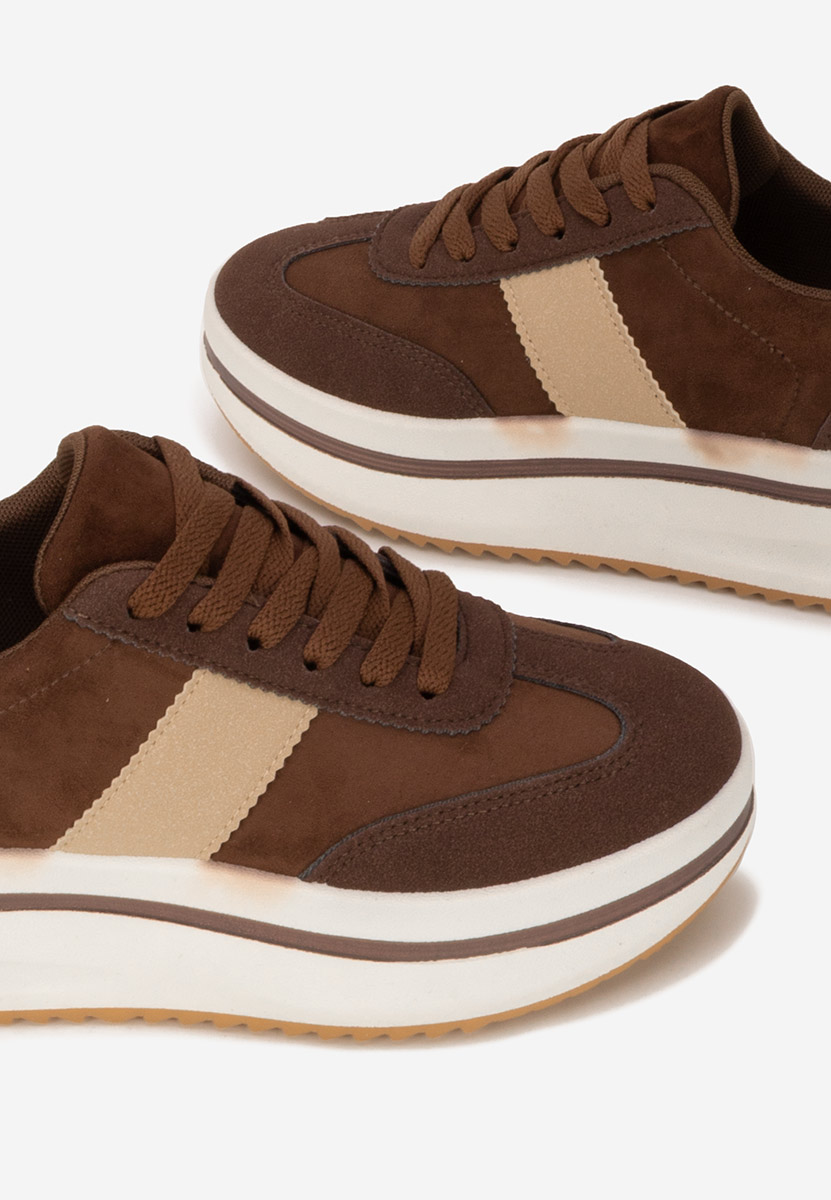 Sneakers με πλατφόρμα Zashia καφε