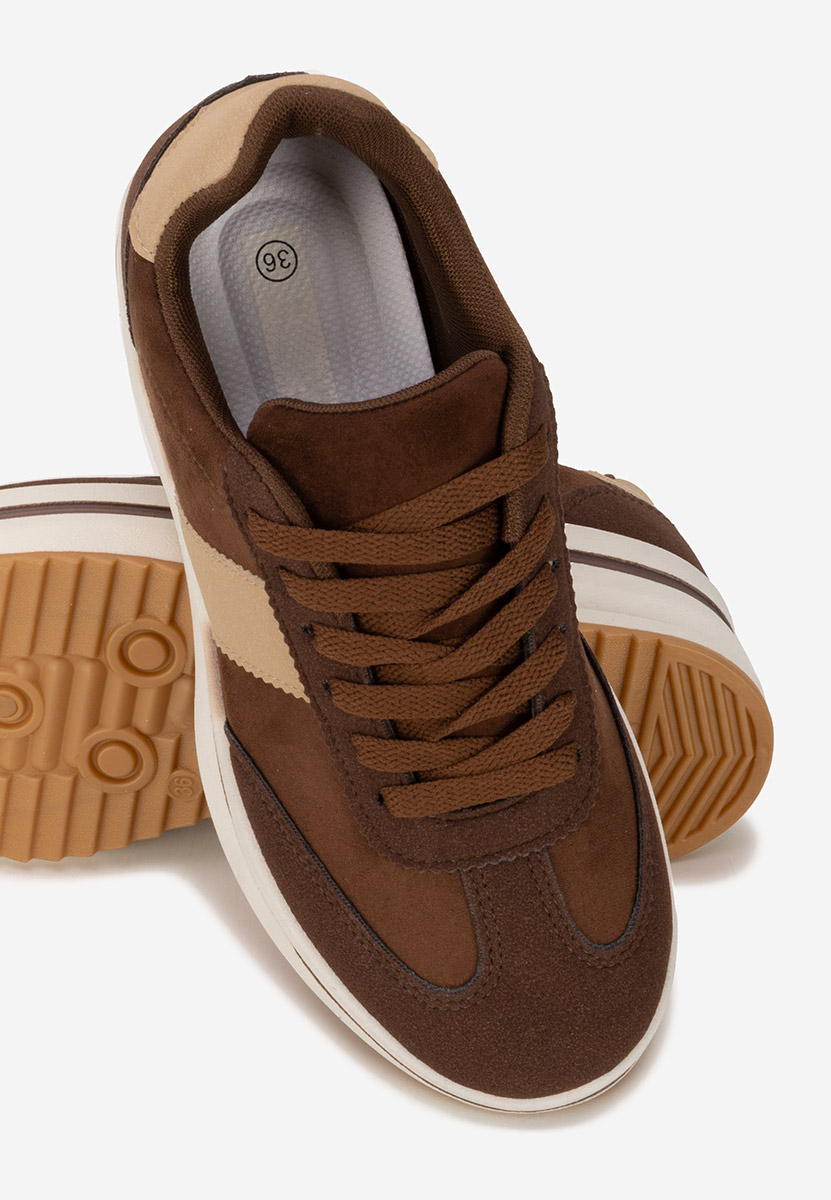 Sneakers με πλατφόρμα Zashia καφε