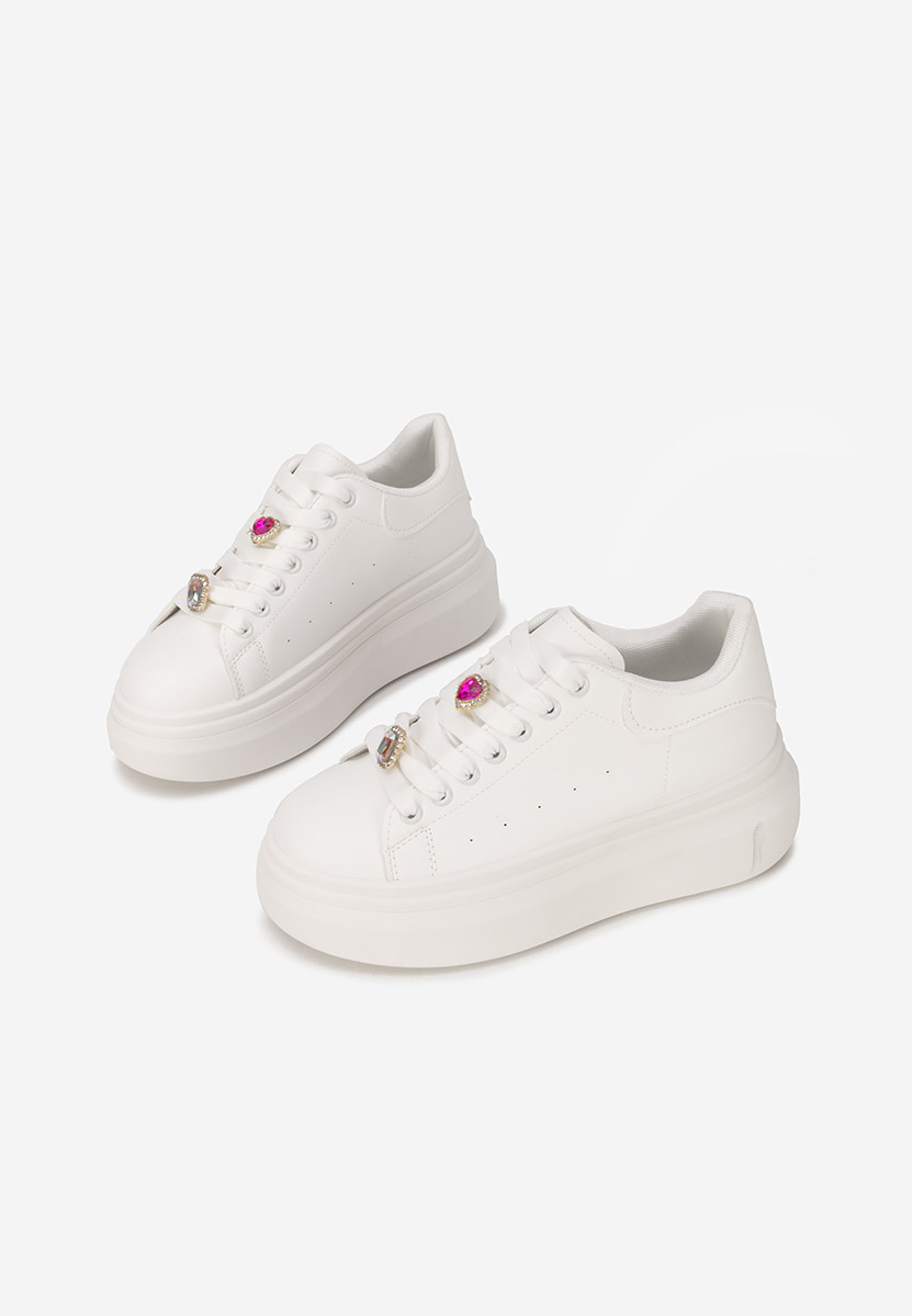 Sneakers με πλατφόρμα Delaina λευκά