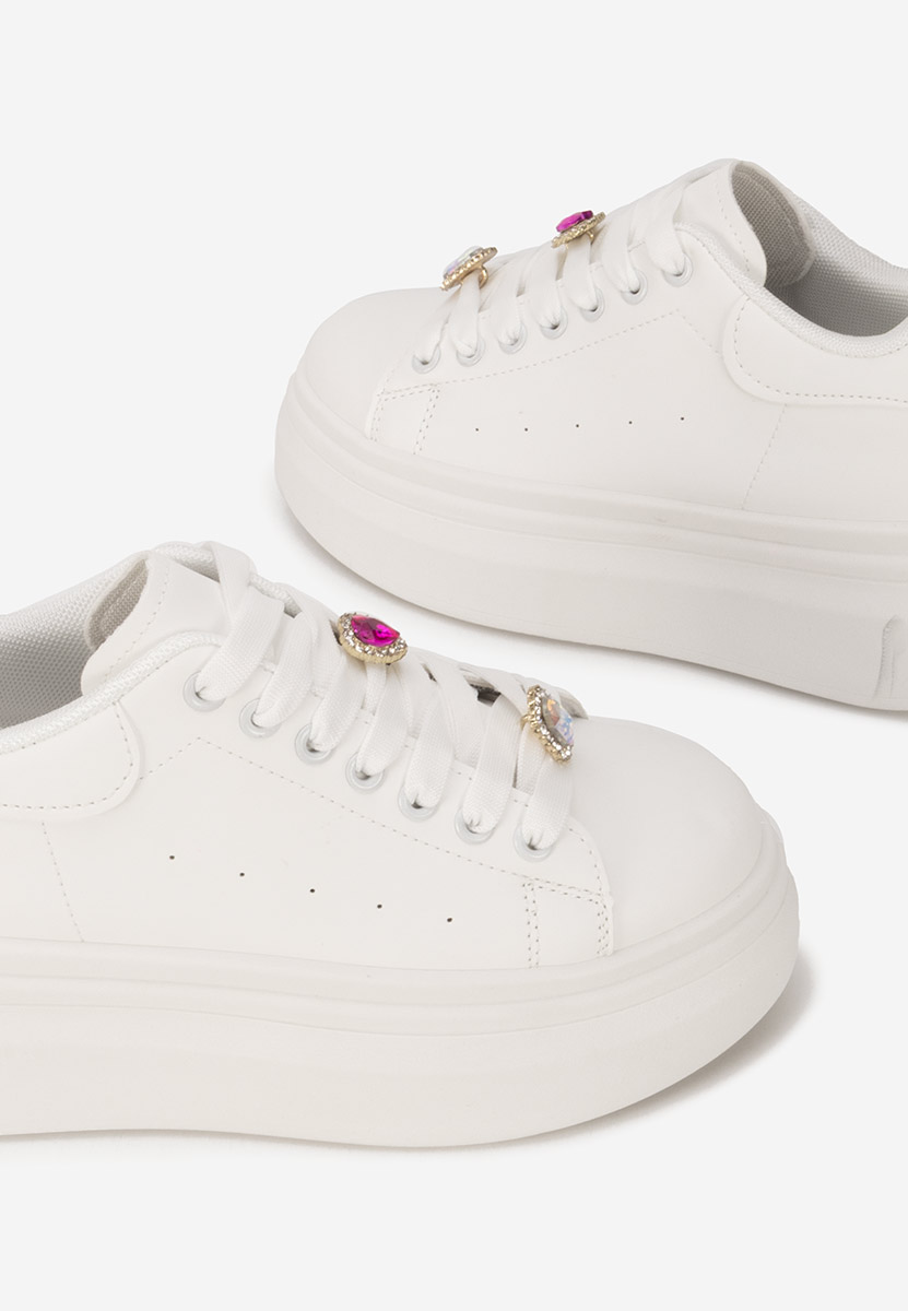 Sneakers με πλατφόρμα Delaina λευκά