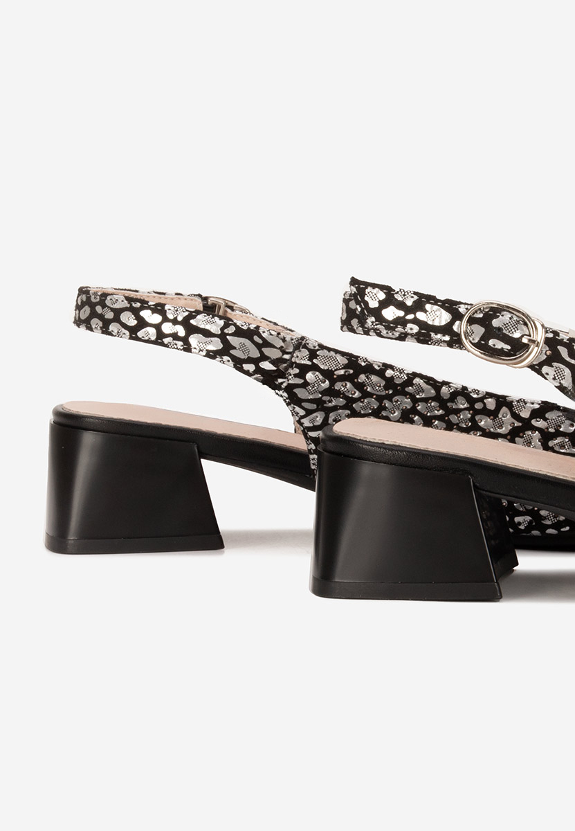 Γόβες slingback Belindia μαύρα