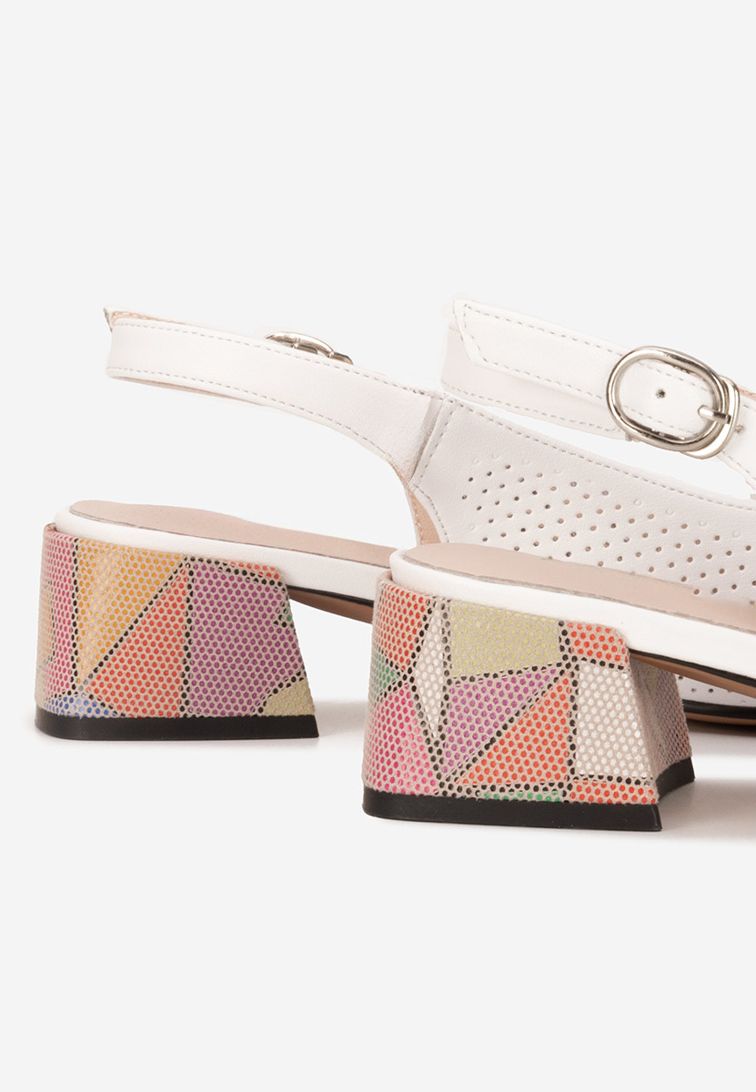 Γόβες slingback Belindia λευκά