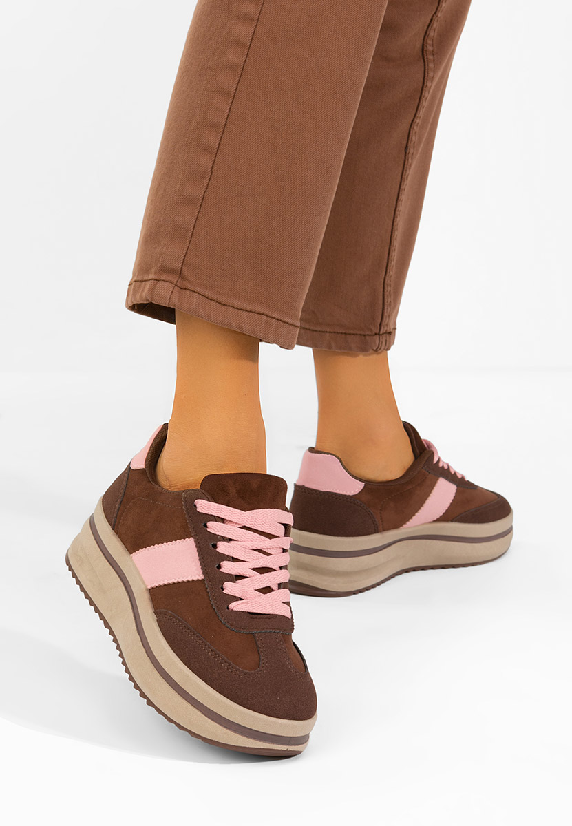 Sneakers με πλατφόρμα Zashia V2 καφε