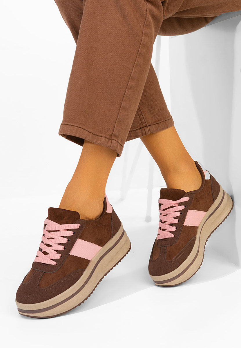 Sneakers με πλατφόρμα Zashia V2 καφε