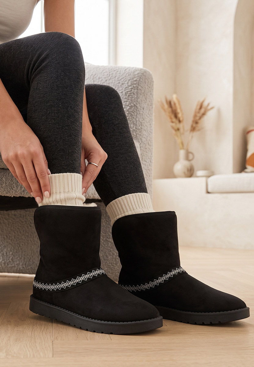 Μπότες τύπου UGG Alura Μαύρα